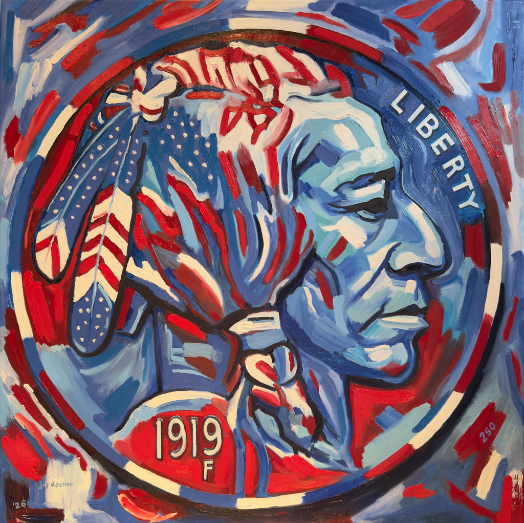 Indian Nickel 250 — 30×30 Art Print